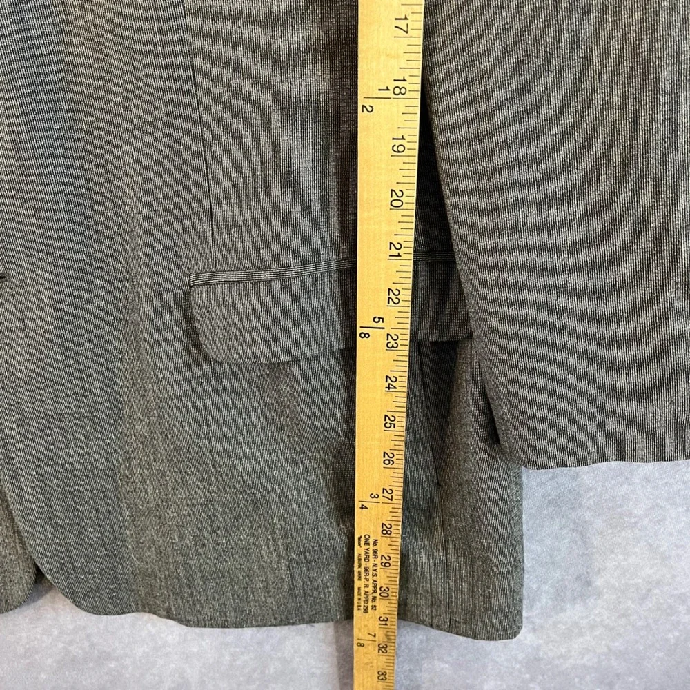 Banana Republic Blazer Men 46L Grey Wool Blend Made in Italy 3-Button Sport Coat